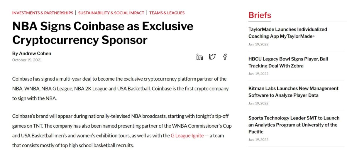 NBA sponsorering