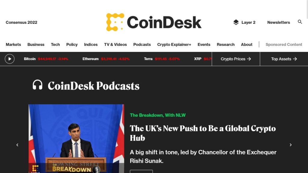Podcast CoinDesk.