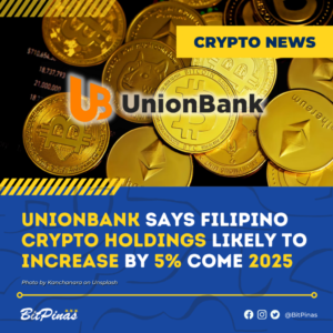 UnionBank: Filipinos Likely to Increase Crypto Holdings to 5% of their Portfolio by 2025 PlatoBlockchain Data Intelligence. Vertical Search. Ai.