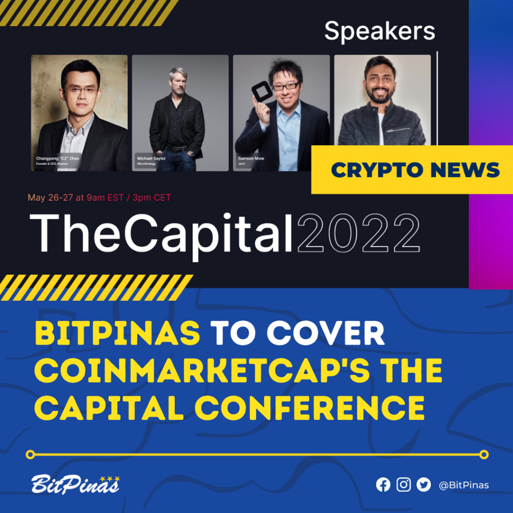 CZ, Michael Saylor, Gabby Dizon, headliner op CoinMarketCap's The Capital Conference PlatoBlockchain Data Intelligence. Verticaal zoeken. Ai.
