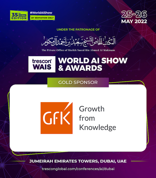 GfK Joins World AI Show & Awards as a Gold Sponsor Consumer products PlatoBlockchain Data Intelligence. Vertical Search. Ai.