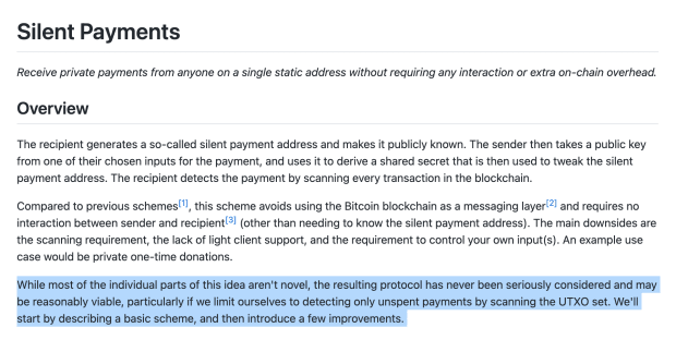 Förbättra Bitcoins integritet med tysta betalningar PlatoBlockchain Data Intelligence. Vertikal sökning. Ai.