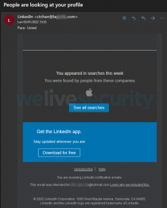Estafas comunes en LinkedIn: tenga cuidado con los ataques de phishing y las ofertas de trabajo falsas PlatoBlockchain Data Intelligence. Búsqueda vertical. Ai.