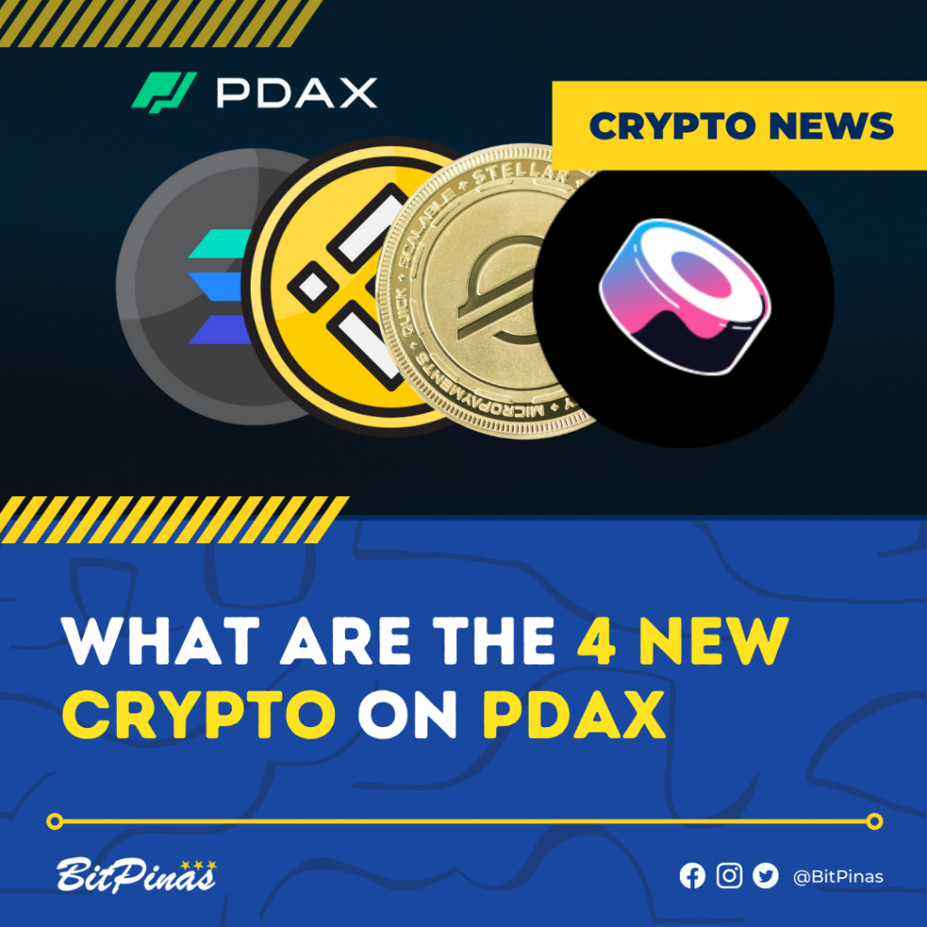 PDAX Launches BNB, SOL, 2 More Crypto Lumens PlatoBlockchain Data Intelligence. Vertical Search. Ai.