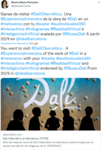 Salvador Dalí betritt die Metaverse mit einer immersiven Kunstausstellung PlatoBlockchain Data Intelligence. Vertikale Suche. Ai.