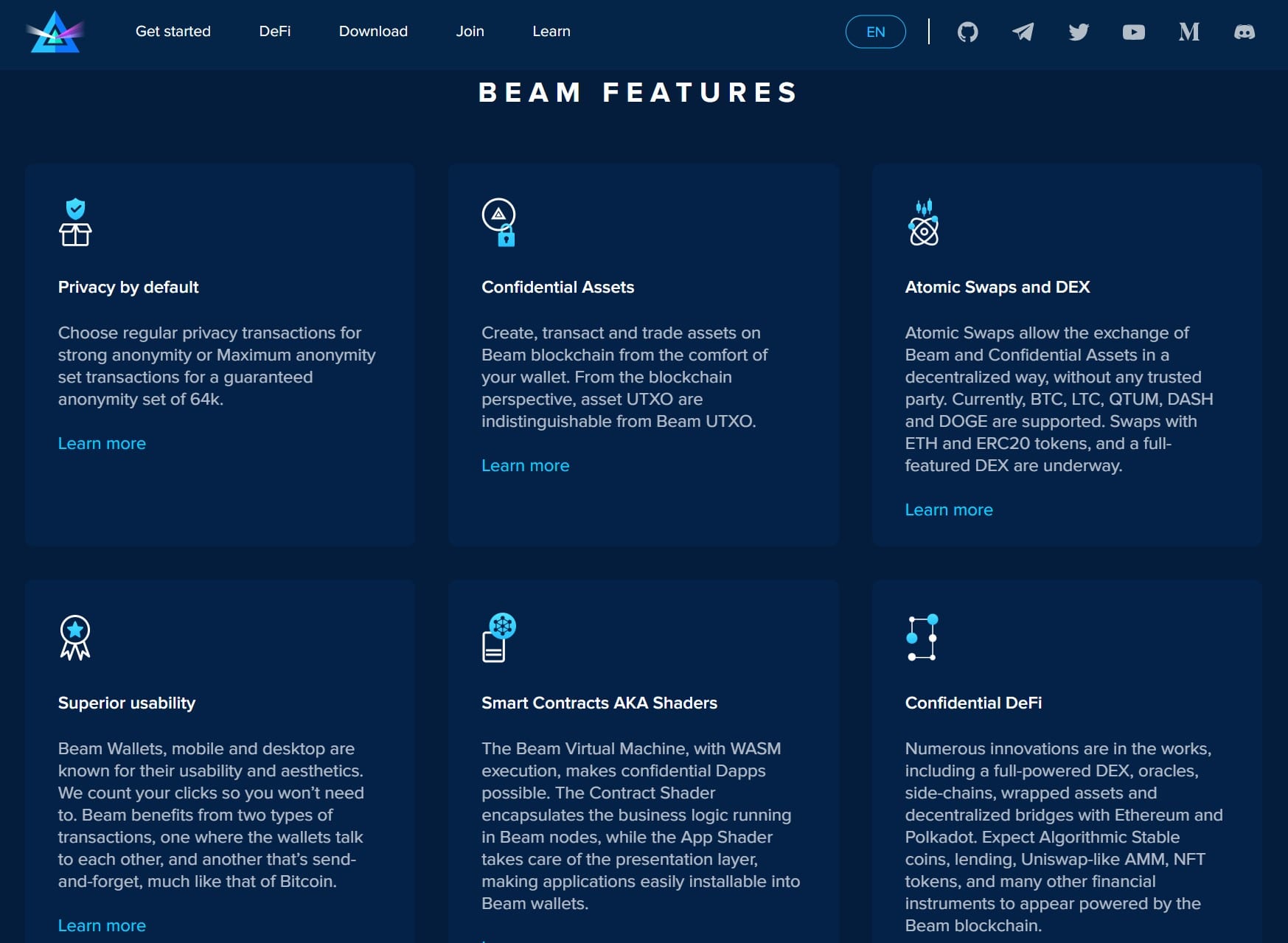 Beam Features
