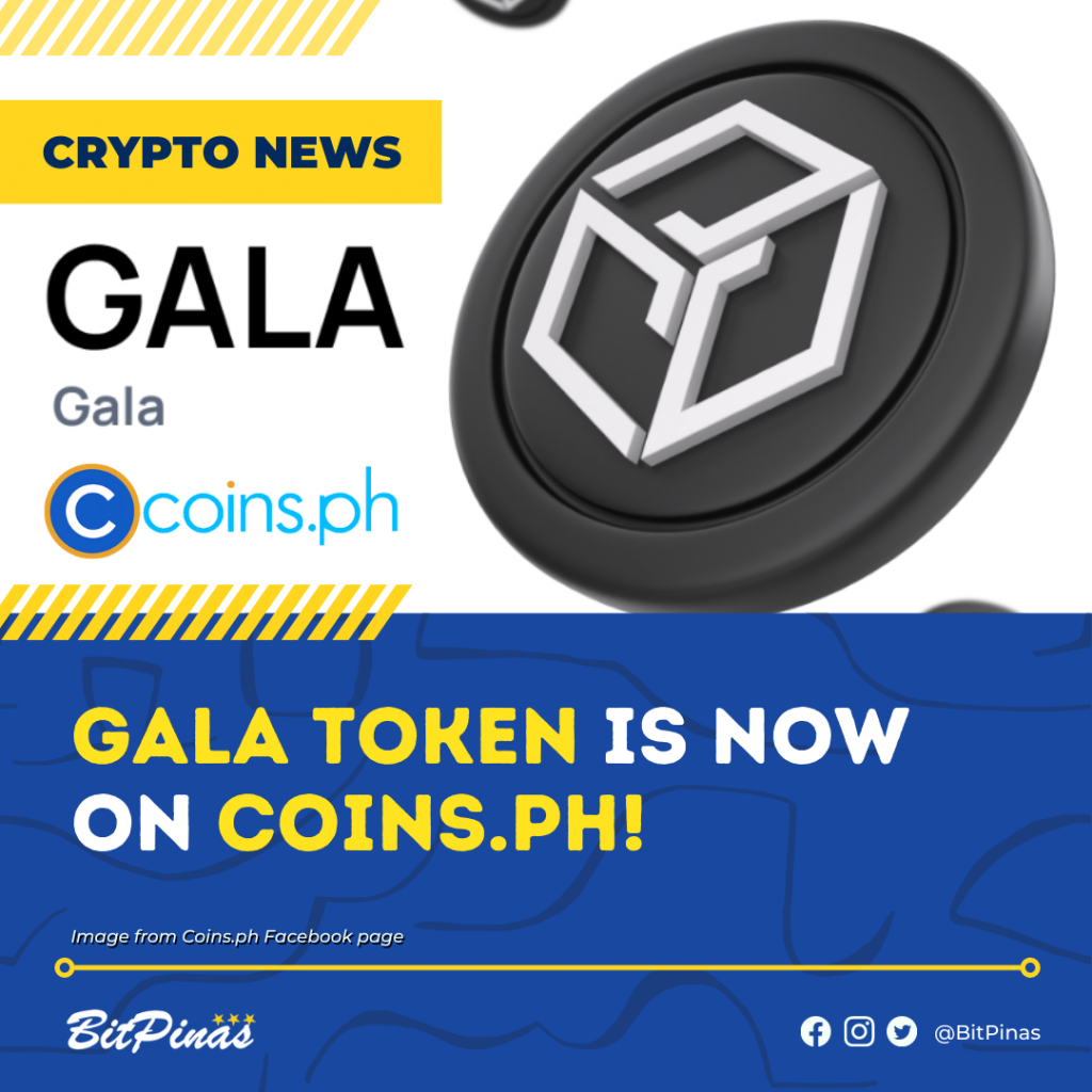 Ora puoi acquistare il token Gala in Coins.ph PlatoBlockchain Data Intelligence. Ricerca verticale. Ai.