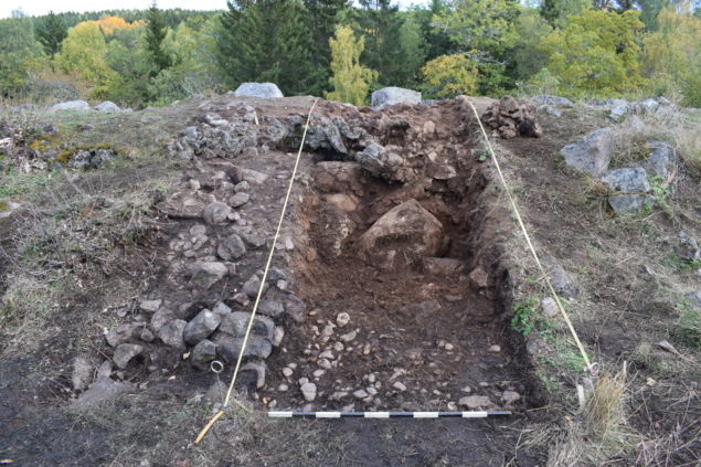 arkeologinen kaivauspaikka Ruotsissa