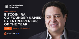 Camilo Concha מייסד שותף של Bitcoin IRA זוכה בפרס EY Entrepreneur Of The Year® 2022 Greater Los Angeles | Bitcoin IRA PlatoBlockchain Data Intelligence. חיפוש אנכי. איי.