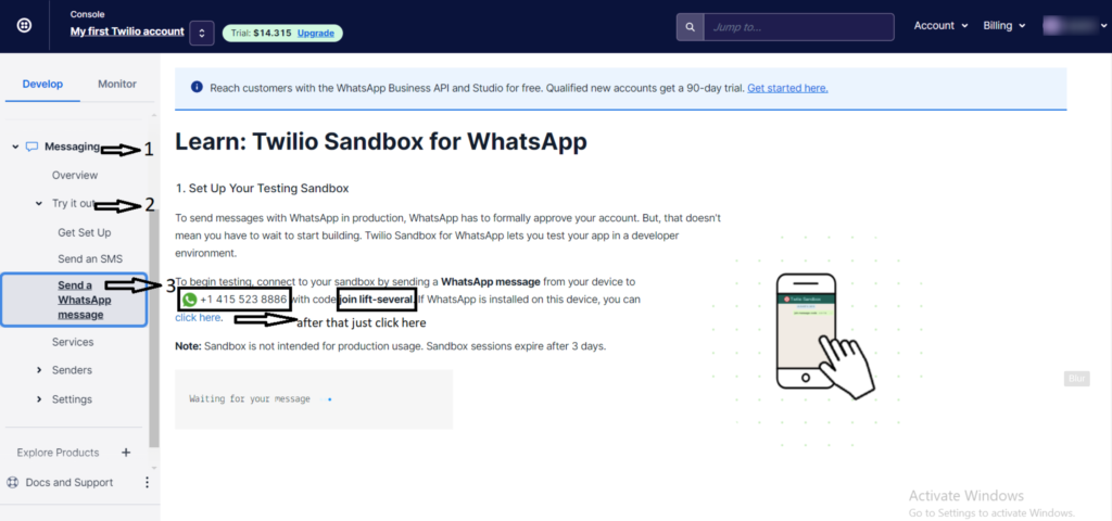 Створення бота WhatsApp за допомогою Twilio з використанням Python Підручник із прикладами PlatoBlockchain Data Intelligence. Вертикальний пошук. Ai.