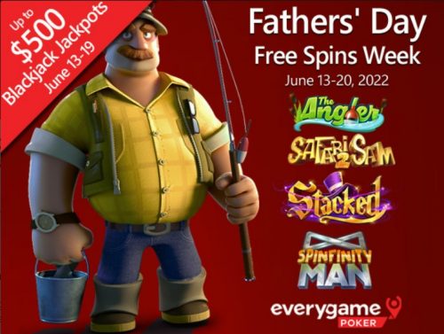Everygame Poker offering Father’s Day spin special via popular Betsoft online slot games PlatoBlockchain Data Intelligence. Vertical Search. Ai.