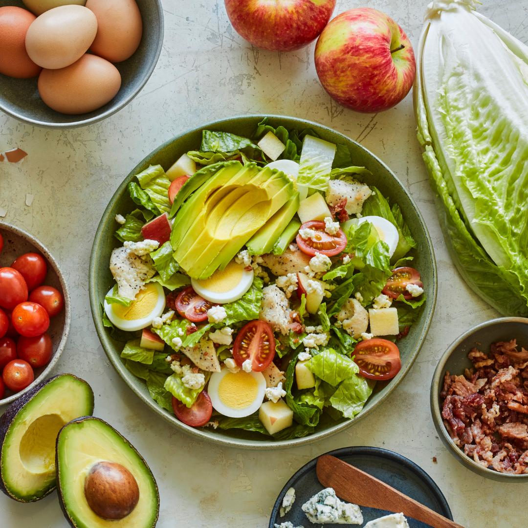 honeygrow dine to donate salad with avocado, eggs, tomato and lettuce