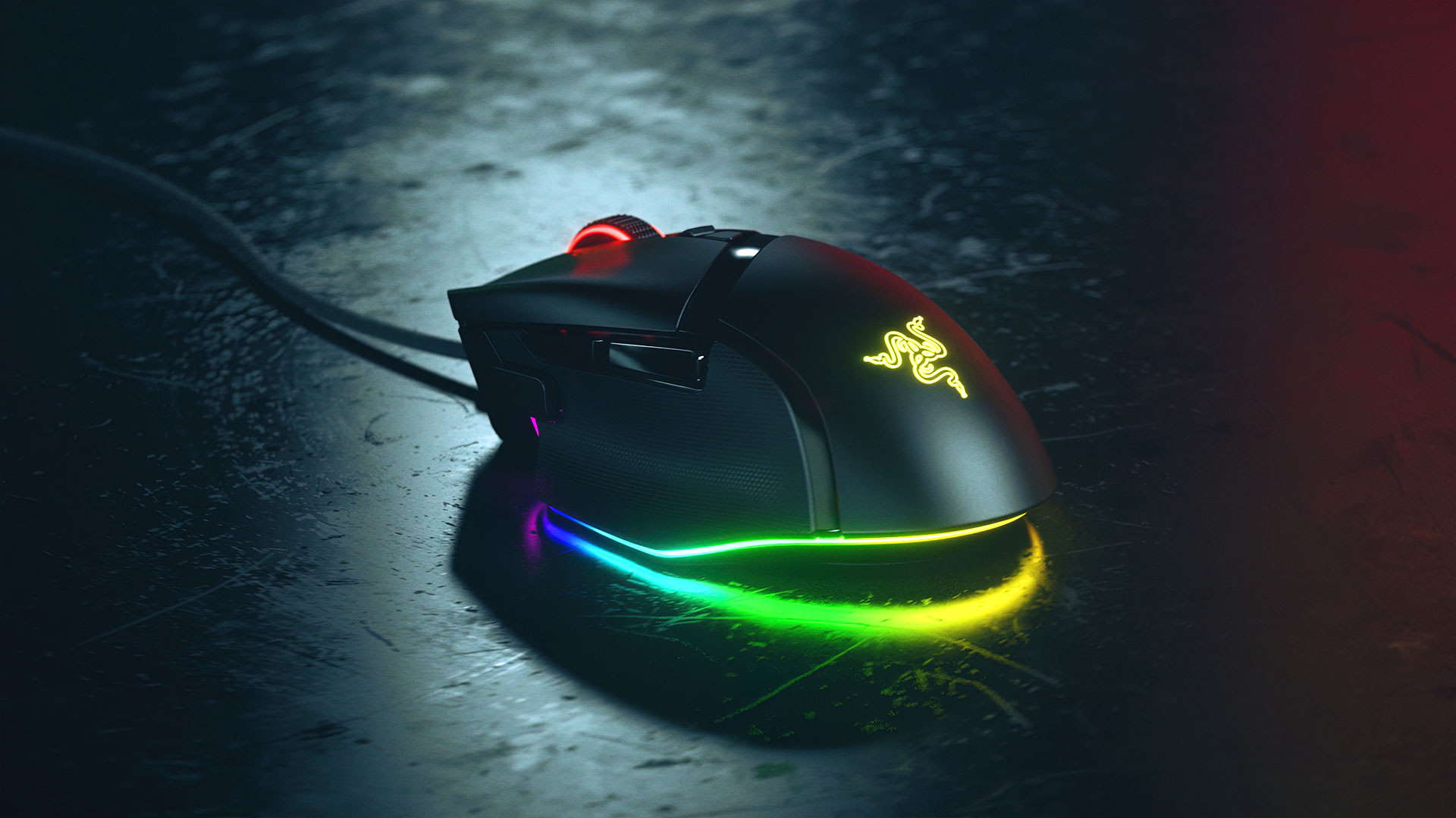 Mysz gamingowa Razer Basilisk V3 na czarnym tle