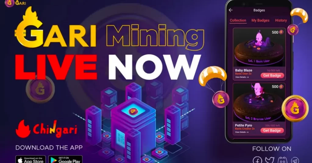 Med GARI Mining tjänar Chingari-appanvändare tillsammans över 300 XNUMX USD i Crypto Rewards PlatoBlockchain Data Intelligence. Vertikal sökning. Ai.