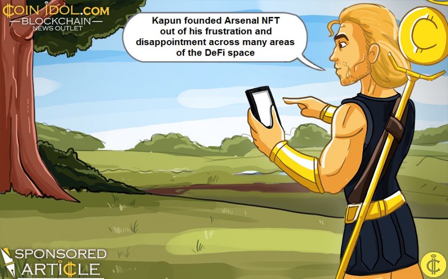 Arsenal NFT의 창립자인 Scott Kapun은 곧 최초의 DeFi/NFT 생태계 PlatoBlockchain 데이터 인텔리전스를 소개할 예정입니다. 수직 검색. 일체 포함.