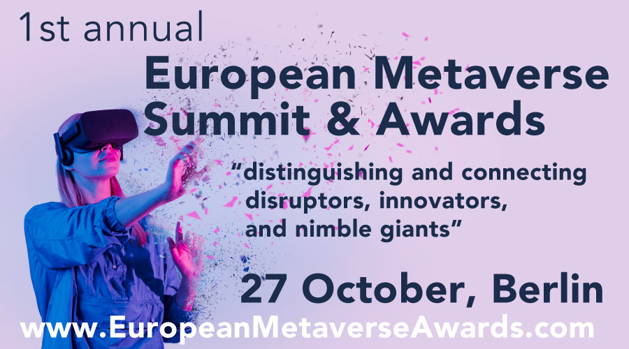European Metaverse Summit & Awards – 27 de octubre – Berlín PlatoBlockchain Data Intelligence. Búsqueda vertical. Ai.