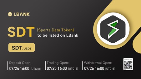 LBank Exchange Will List Sports Data Token (SDT) on July 25, 2022 PlatoBlockchain Data Intelligence. Vertical Search. Ai.