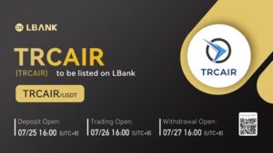 LBank Exchange kommer att lista TRCAIR den 26 juli 2022 PlatoBlockchain Data Intelligence. Vertikal sökning. Ai.