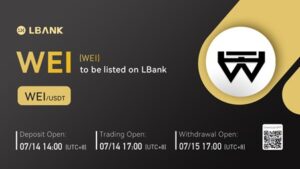 LBank Exchange va lista WEIcrypto (WEI) pe 14 iulie 2022 PlatoBlockchain Data Intelligence. Căutare verticală. Ai.