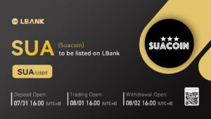 LBank Exchange Suacoin (SUA) را در تاریخ 1 آگوست 2022 اطلاعات پلاتوبلاک چین را فهرست خواهد کرد. جستجوی عمودی Ai.