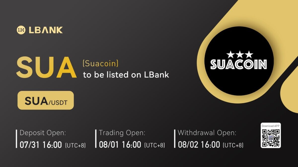 LBank Exchange listará Suacoin (SUA) em 1º de agosto de 2022 PlatoBlockchain Data Intelligence. Pesquisa Vertical. Ai.