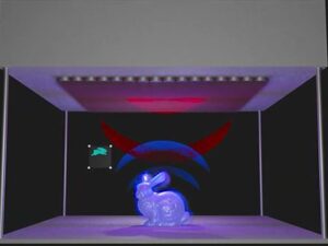 Holograma de conejo levitado acústicamente por 256 altavoces PlatoBlockchain Data Intelligence. Búsqueda vertical. Ai.