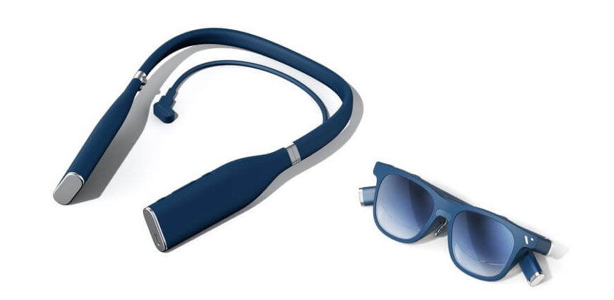VITURE One XR briller og nakkebånd matt blå