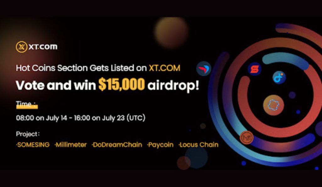 XT.comは、ホットコインゾーンの立ち上げを発表し、Airdrop PlatoBlockchainDataIntelligenceで15,000ドルを投票して獲得します。 垂直検索。 愛。