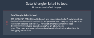 Используйте Amazon SageMaker Data Wrangler в Amazon SageMaker Studio с конфигурацией жизненного цикла по умолчанию PlatoBlockchain Data Intelligence. Вертикальный поиск. Ай.