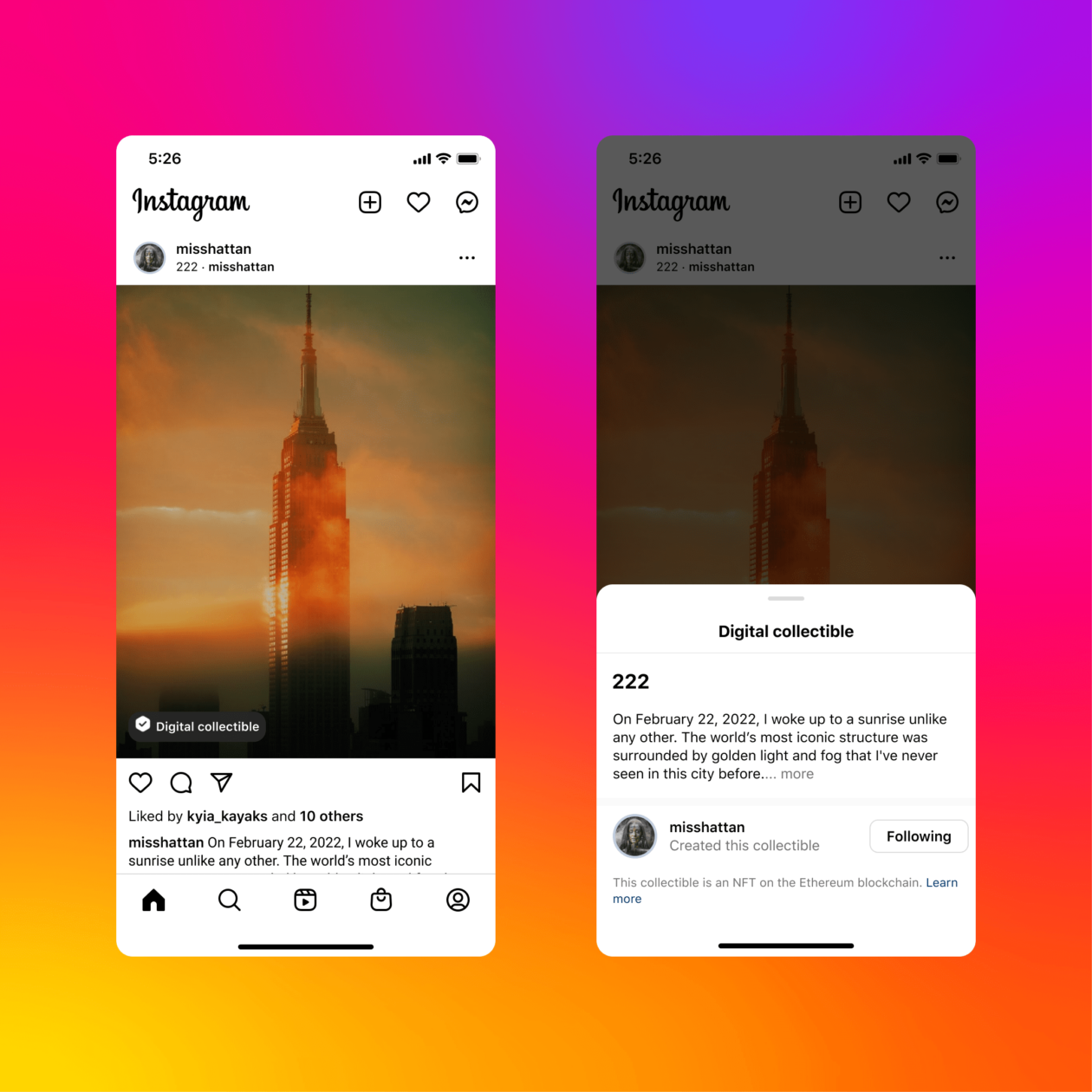 Instagram rozszerza platformę NFT do 100 krajów PlatoBlockchain Data Intelligence. Wyszukiwanie pionowe. AI.
