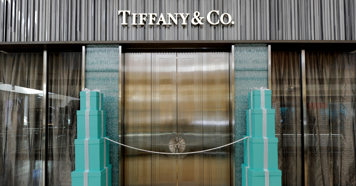 Facade of Tiffany's store: CryptoPunks Bling thing