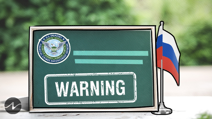 A FinCEN figyelmeztetett pénzügyi intézményt Oroszország kriptográfiai tevékenységeiért