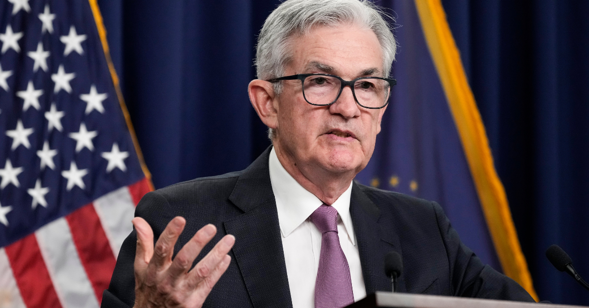 Fed-Chef Jerome Powell hält seine Rede