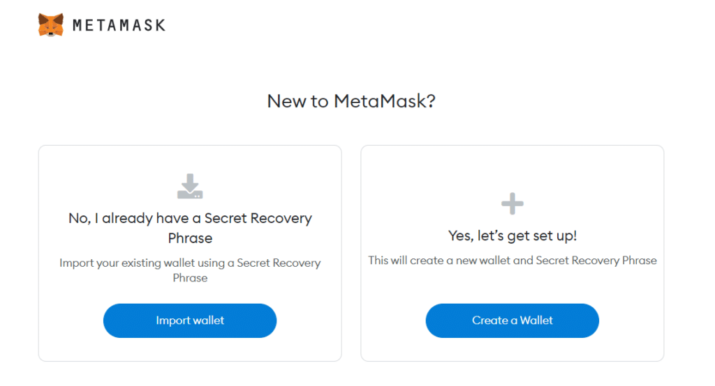 إعداد محفظة MetaMask