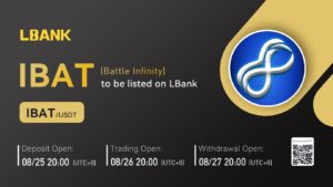 LBank Exchange toob 26. augustil 2022 loendisse Battle Infinity (IBAT) PlatoBlockchain Data Intelligence'i. Vertikaalne otsing. Ai.