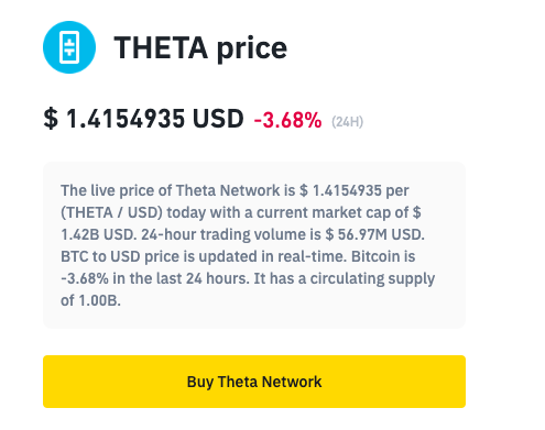 หาซื้อได้ที่ไหน Theta Token (THETA) Crypto: คู่มือฉบับสมบูรณ์ PlatoBlockchain Data Intelligence ค้นหาแนวตั้ง AI.