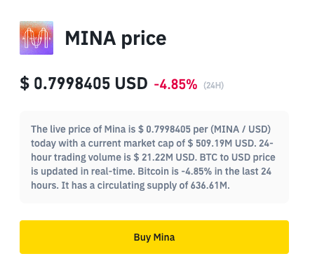 Où acheter Mina Protocol Coin (MINA) : Guide du débutant PlatoBlockchain Data Intelligence. Recherche verticale. Aï.