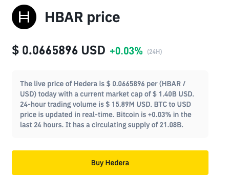 หาซื้อได้ที่ไหน Hedera (HBAR) Crypto: คู่มือสำหรับผู้เริ่มต้นใช้งาน PlatoBlockchain Data Intelligence ค้นหาแนวตั้ง AI.