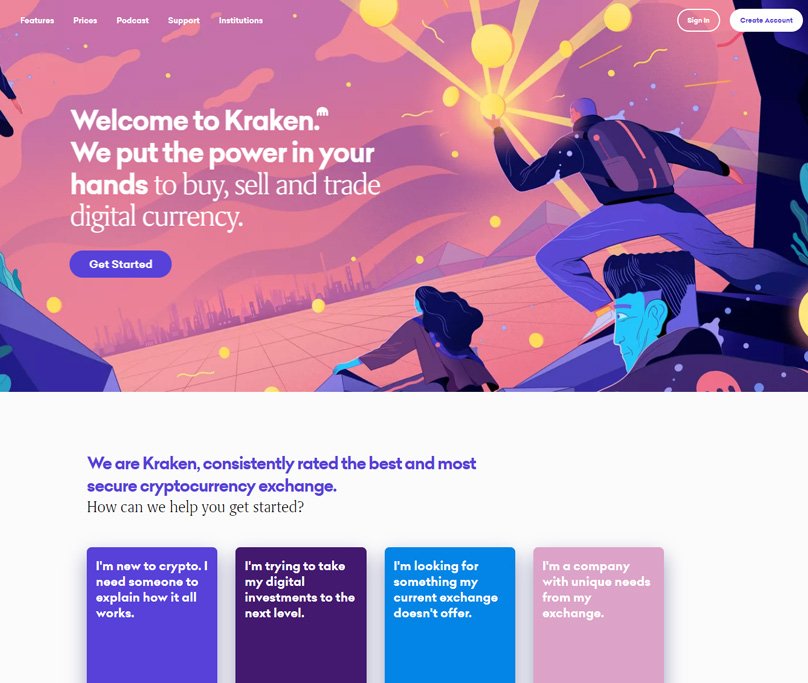 Kraken-Homepage