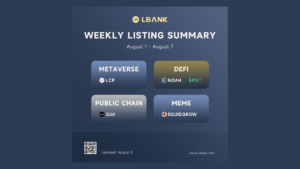 LBank Weekly Listing Report, 8th August 2022 PlatoBlockchain Data Intelligence. Vertical Search. Ai.
