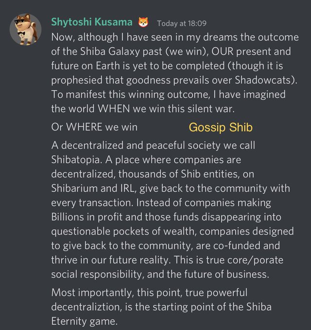 Shiba Inu는 Shiba Eternity에 대한 더 흥미로운 세부 정보를 공유하고 게임 수익의 5%가 소각될 것이라고 말합니다. PlatoBlockchain 데이터 인텔리전스 수직 검색. 일체 포함.
