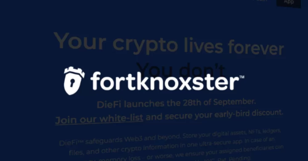 FortKnoxster ने DieFi™ लॉन्च किया - एक स्वचालित क्रिप्टो वसीयतनामा और पुनर्प्राप्ति प्लेटफ़ॉर्म प्लेटोब्लॉकचैन डेटा इंटेलिजेंस। लंबवत खोज। ऐ.