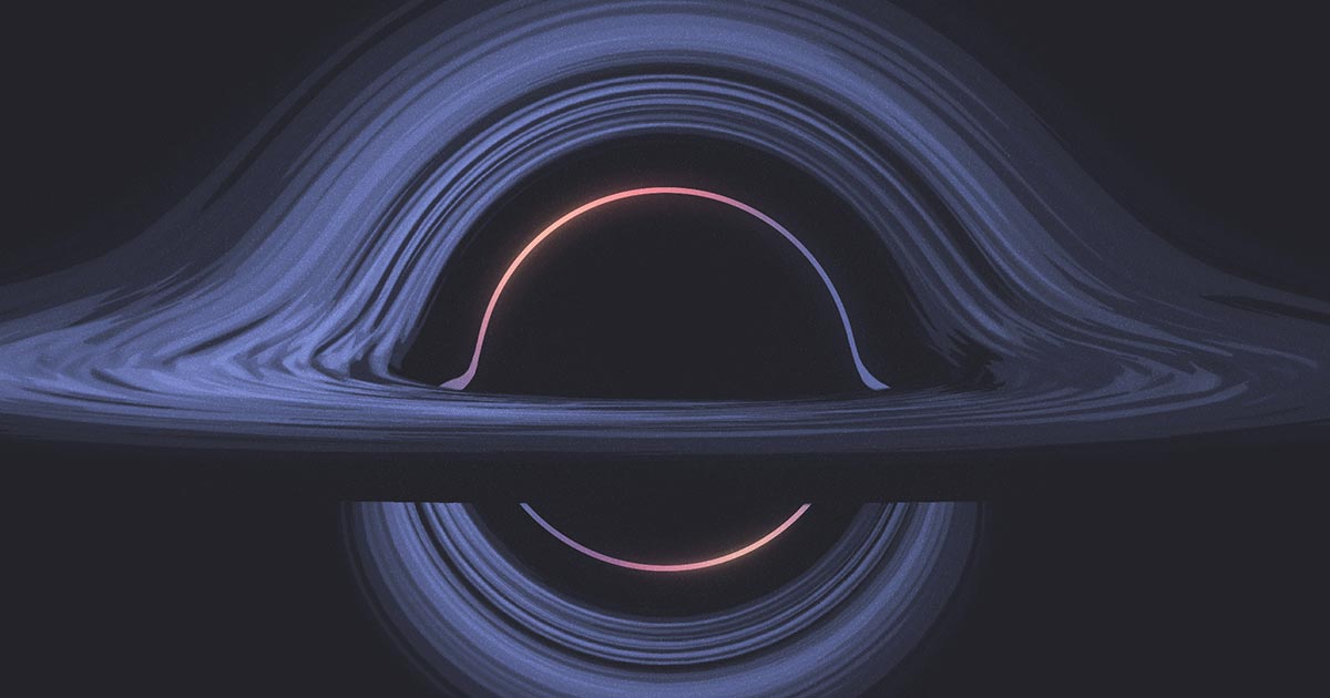 حلقه نوری در گردش سیاهچاله می تواند اسرار درونی آن را رمزگذاری کند. جستجوی عمودی Ai.