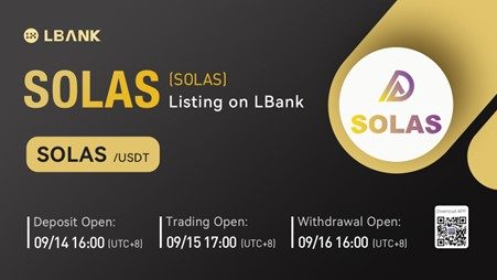 Solas (SOLAS) Is Now Available for Trading on LBank Exchange PlatoBlockchain Data Intelligence. Vertical Search. Ai.