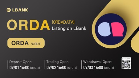 Το ORDADATA (ORDA) είναι πλέον διαθέσιμο για διαπραγμάτευση στο LBank Exchange PlatoBlockchain Data Intelligence. Κάθετη αναζήτηση. Ολα συμπεριλαμβάνονται.
