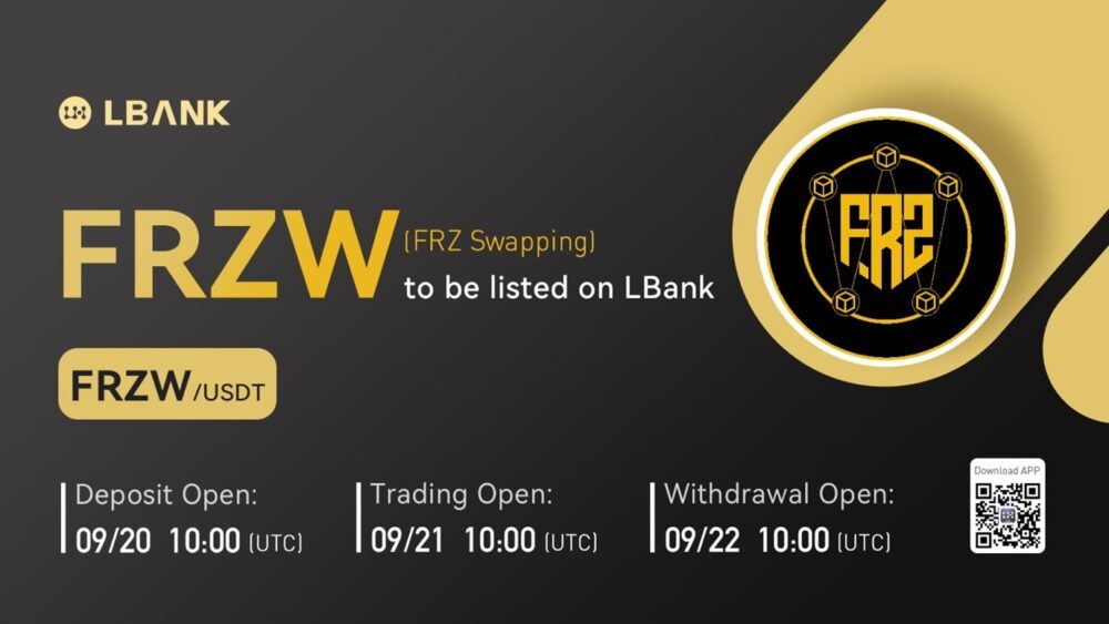 FRZ Swapping (FRZW) Is Now Available for Trading on LBank Exchange PlatoBlockchain Data Intelligence. Vertical Search. Ai.