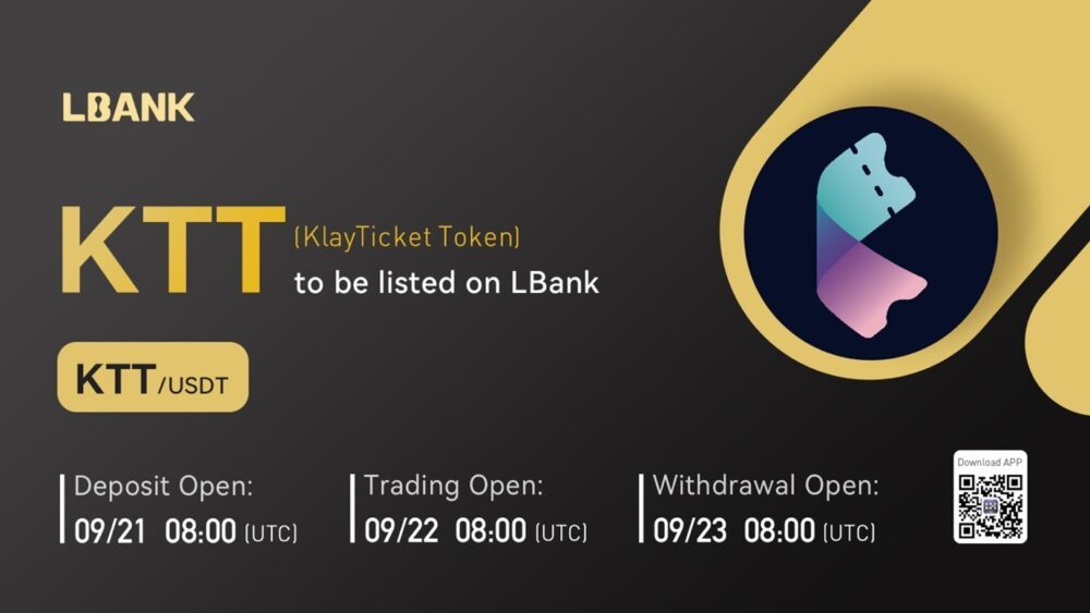 KlayTicket Token (KTT) اب LBank Exchange PlatoBlockchain ڈیٹا انٹیلی جنس پر تجارت کے لیے دستیاب ہے۔ عمودی تلاش۔ عی
