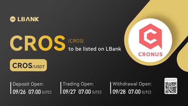 CROS er nu tilgængelig til handel på LBank Exchange PlatoBlockchain Data Intelligence. Lodret søgning. Ai.