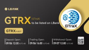 Το GTraX (GTRX) είναι πλέον διαθέσιμο για διαπραγμάτευση στο LBank Exchange PlatoBlockchain Data Intelligence. Κάθετη αναζήτηση. Ολα συμπεριλαμβάνονται.