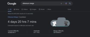 Ethereum (ETH) Merge Date Countdown gaat live op Google PlatoBlockchain Data Intelligence. Verticaal zoeken. Ai.